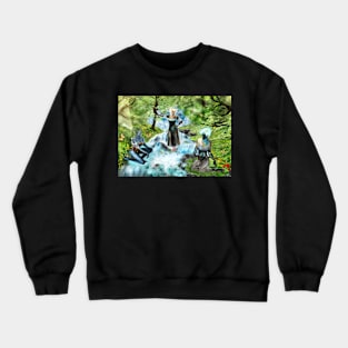 Spirits of the Water {Digital Fantasy Figure Illustration} Crewneck Sweatshirt